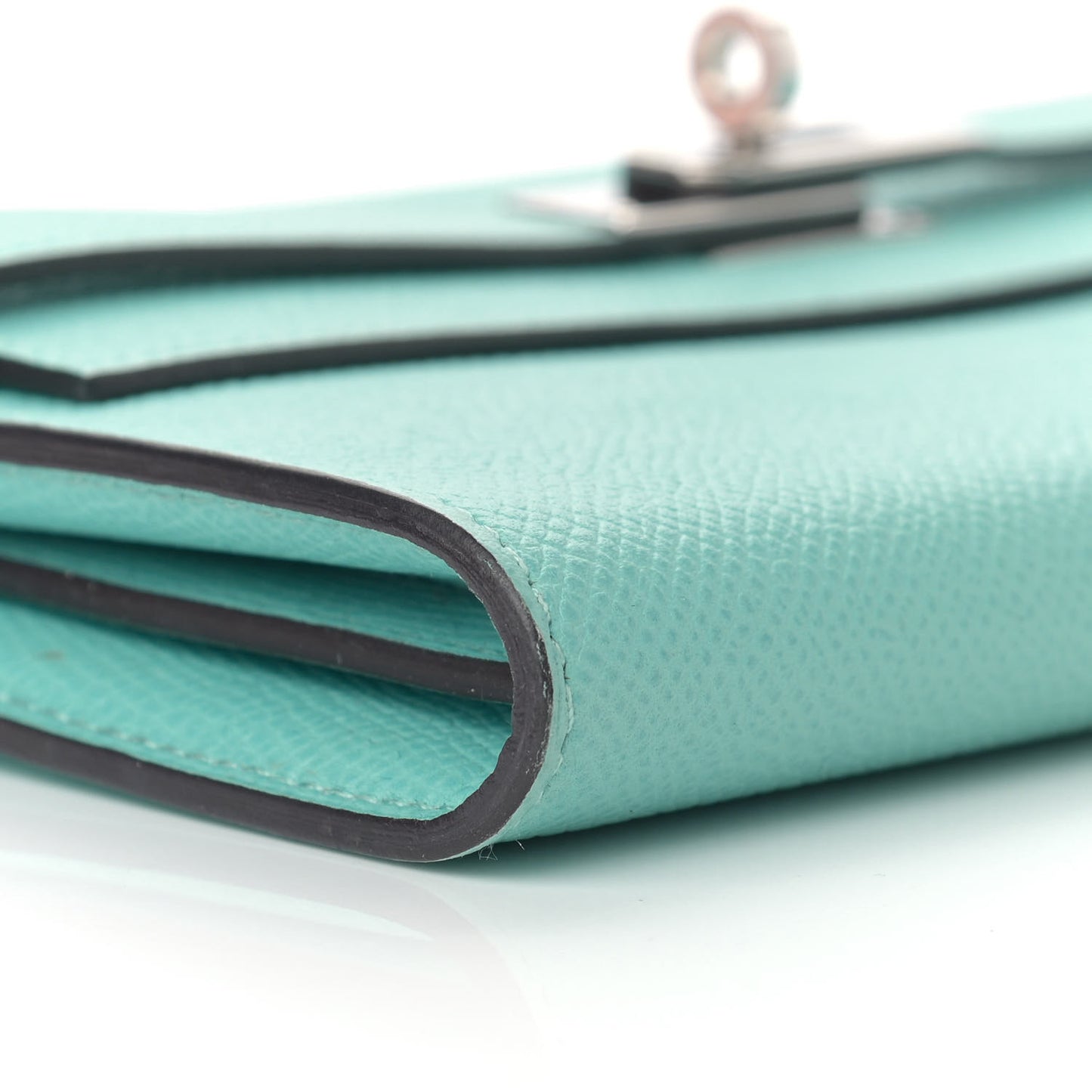 Epsom Kelly Longue Wallet Bleu Atoll