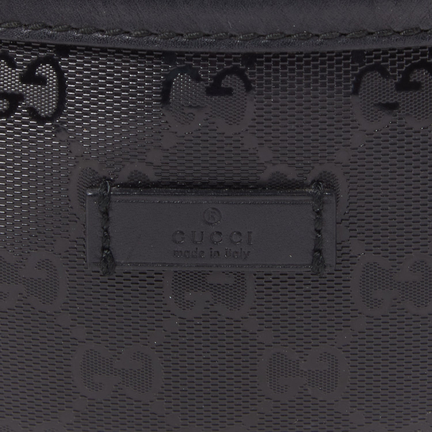 Gucci Imprime Monogram Belt Bag Black 7 of 8