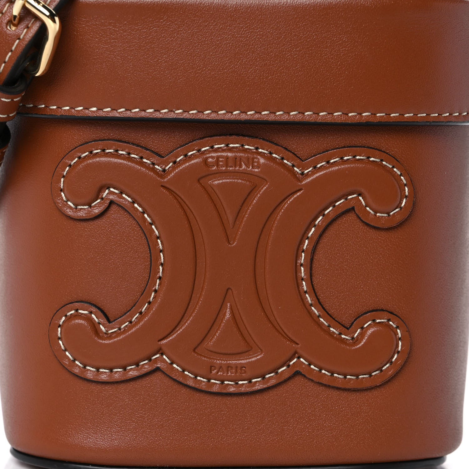 Celine Smooth Calfskin Small Cuir Triomphe Box Tan 7 of 9