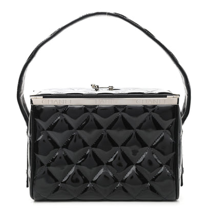 Chanel Patent Quilted Vanity Clutch Black 1 of 12