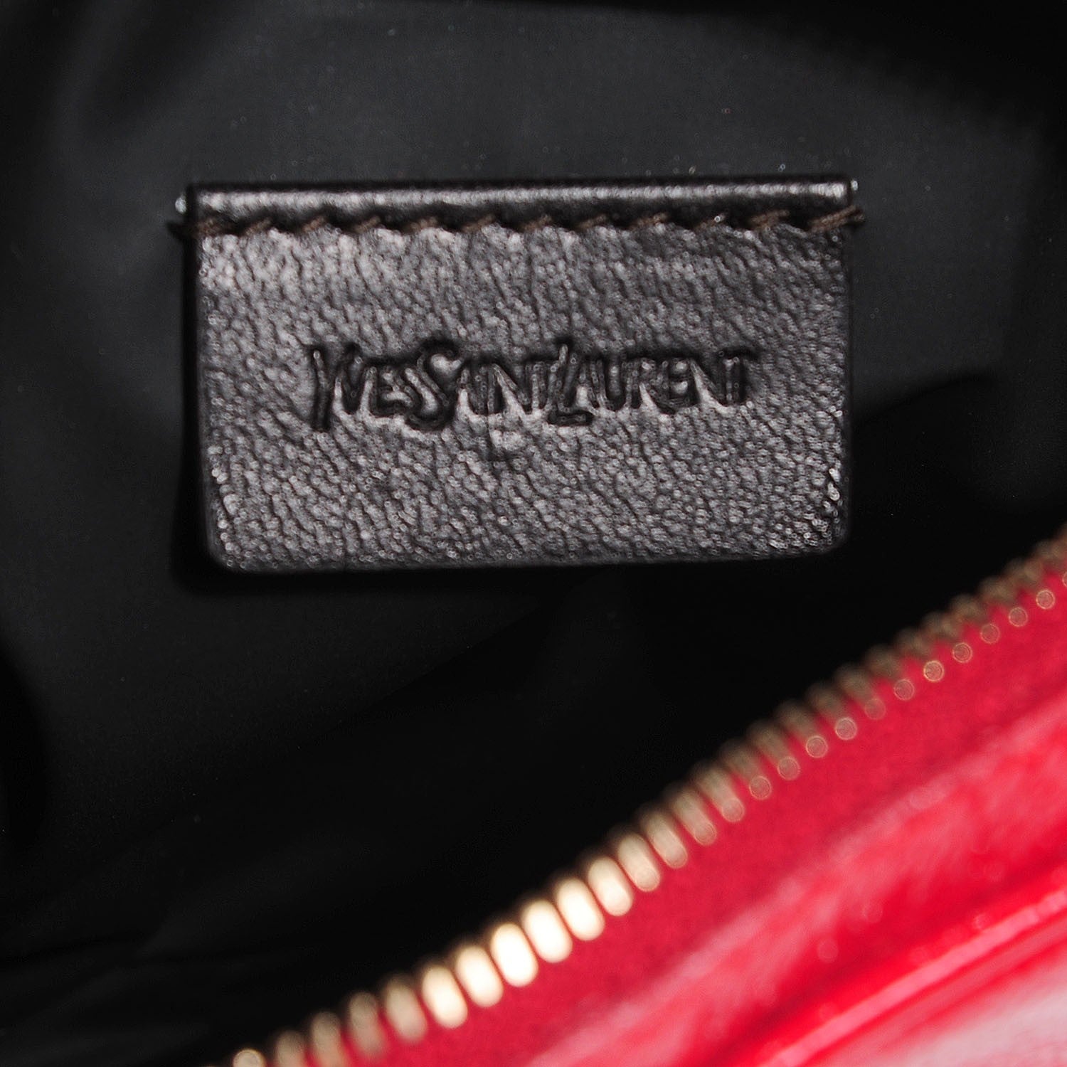 Saint Laurent Textured Patent Mini Wristlet Fuchsia 6 of 8