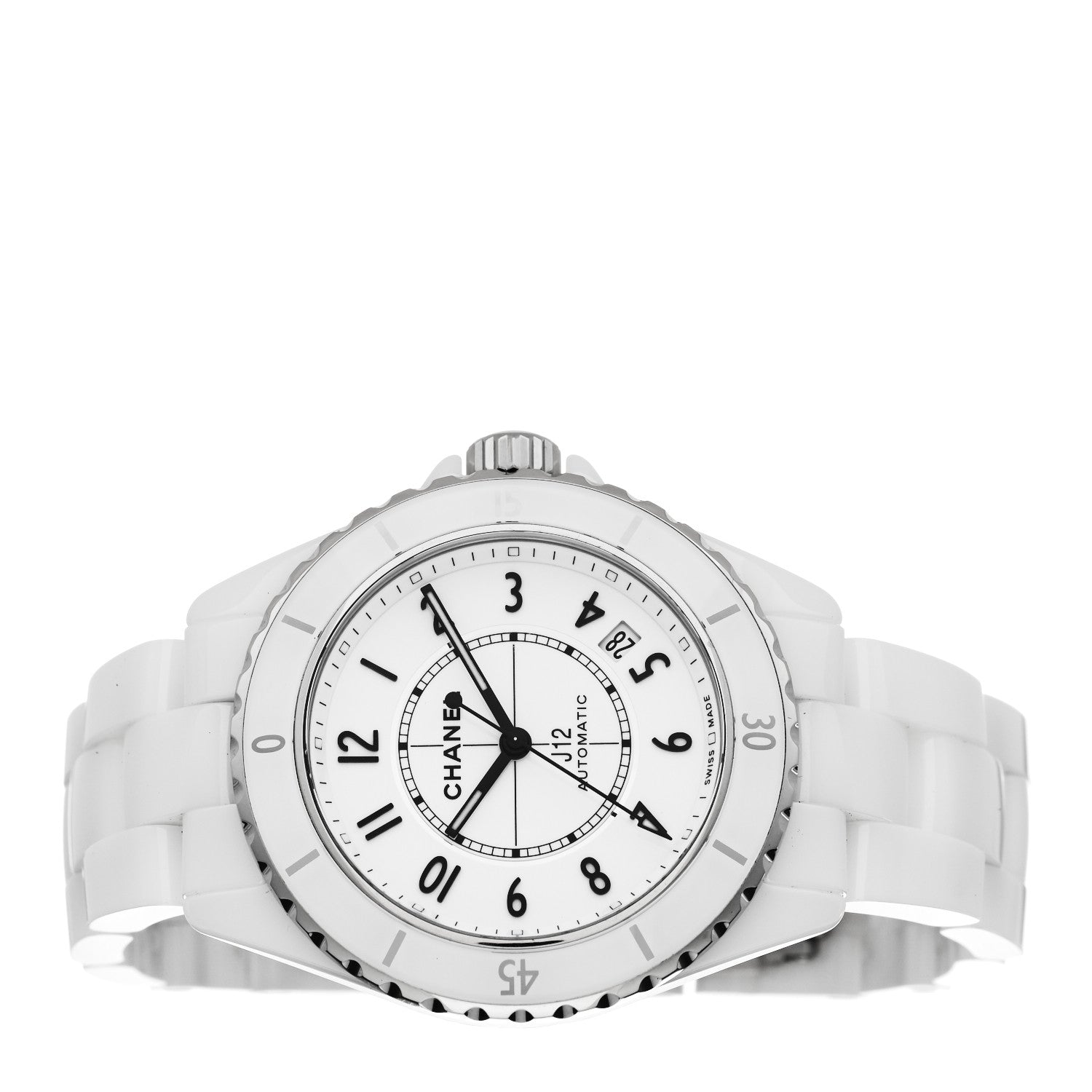 Chanel Stainless Steel Ceramic 38mm J12 Automatic Watch White 2 of 5