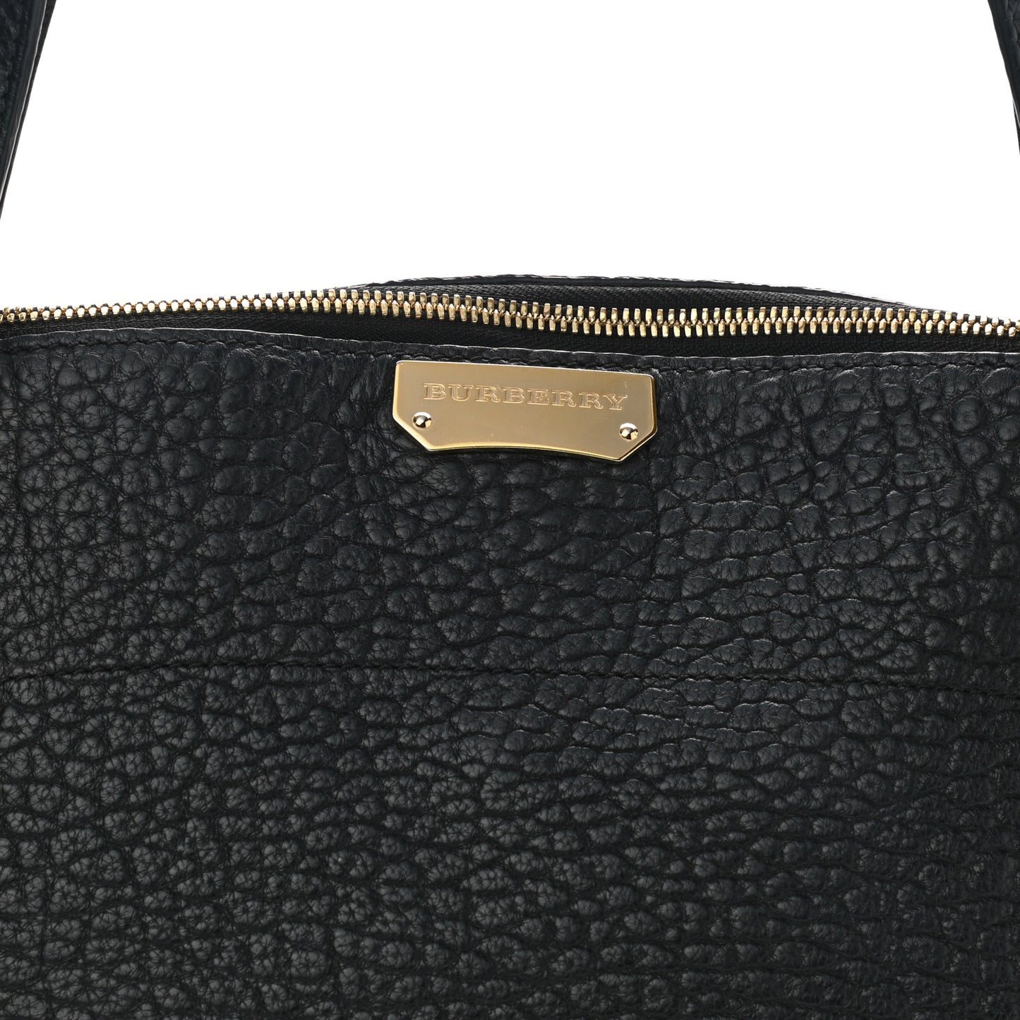 Signature Grain Calfskin Medium Welburn Tote Black
