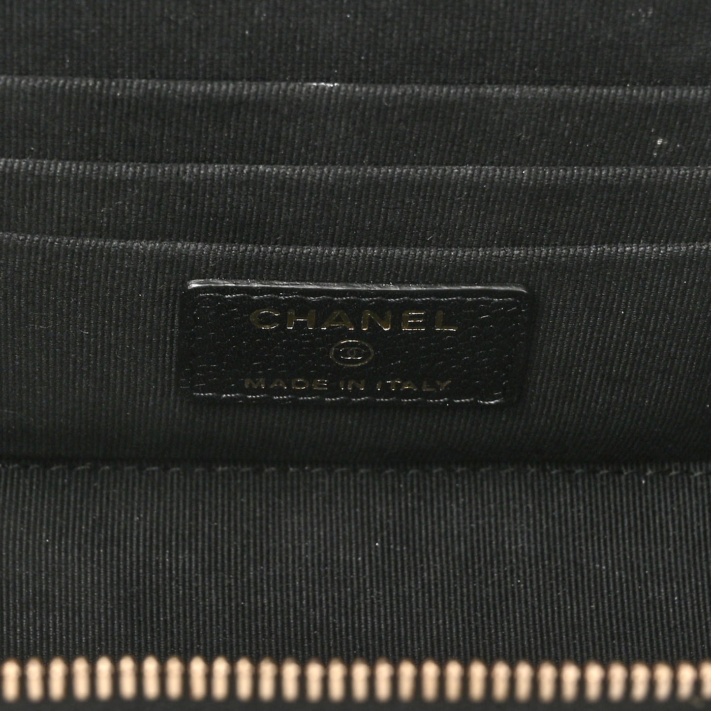 Caviar Quilted Small Tiny CC Vanity Case With Chain Black