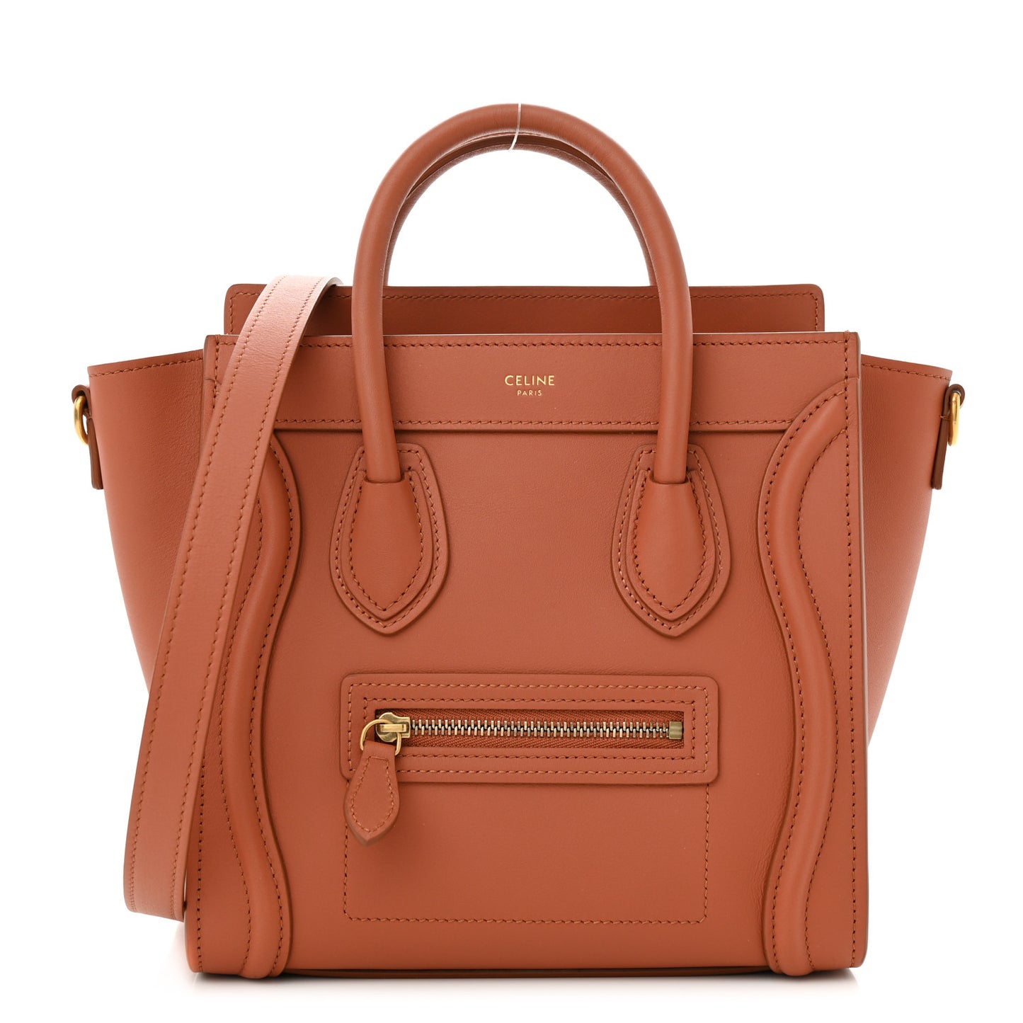 Smooth Calfskin Nano Luggage Terracotta