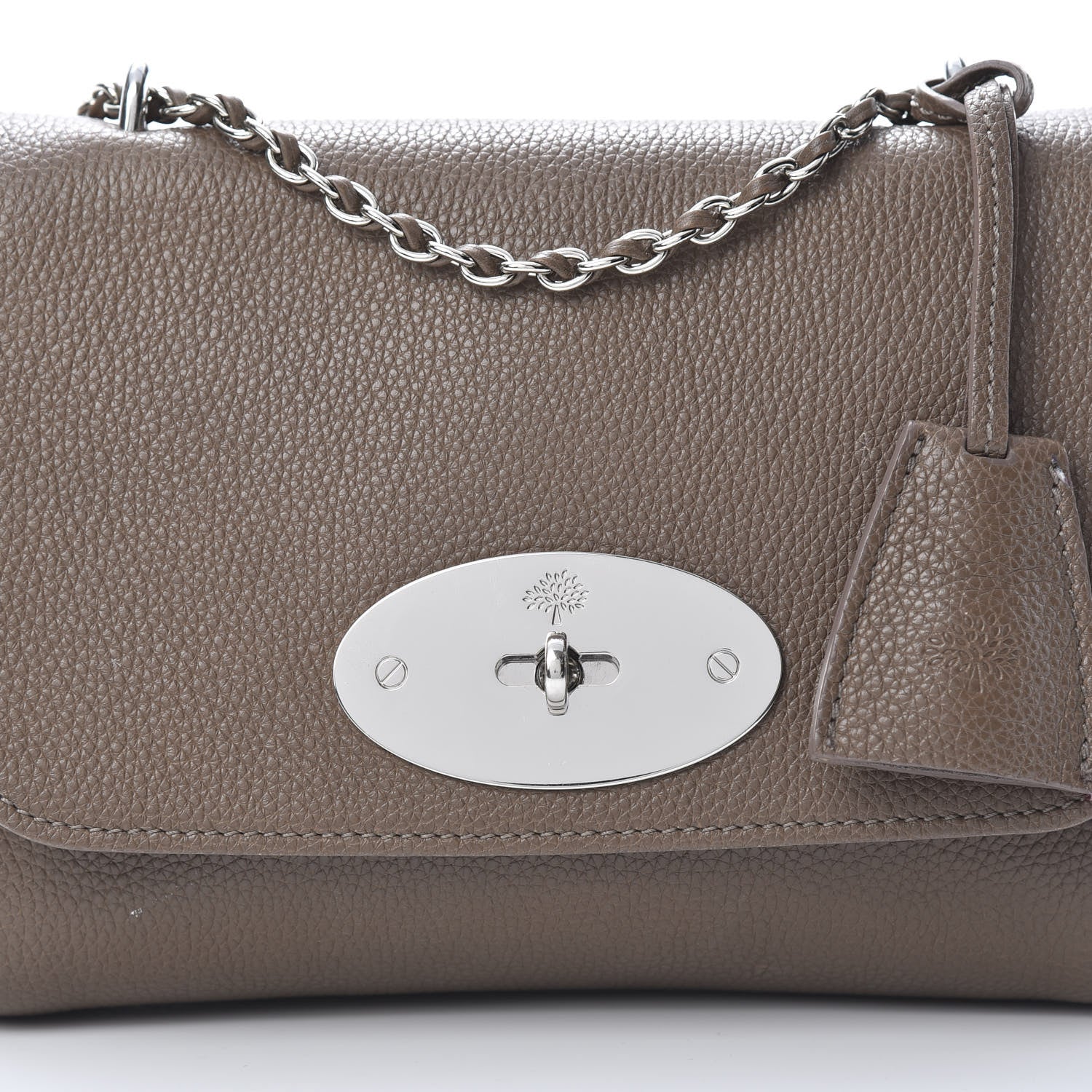 Mulberry Glossy Goatskin Small Lily Flap Taupe 9 of 14