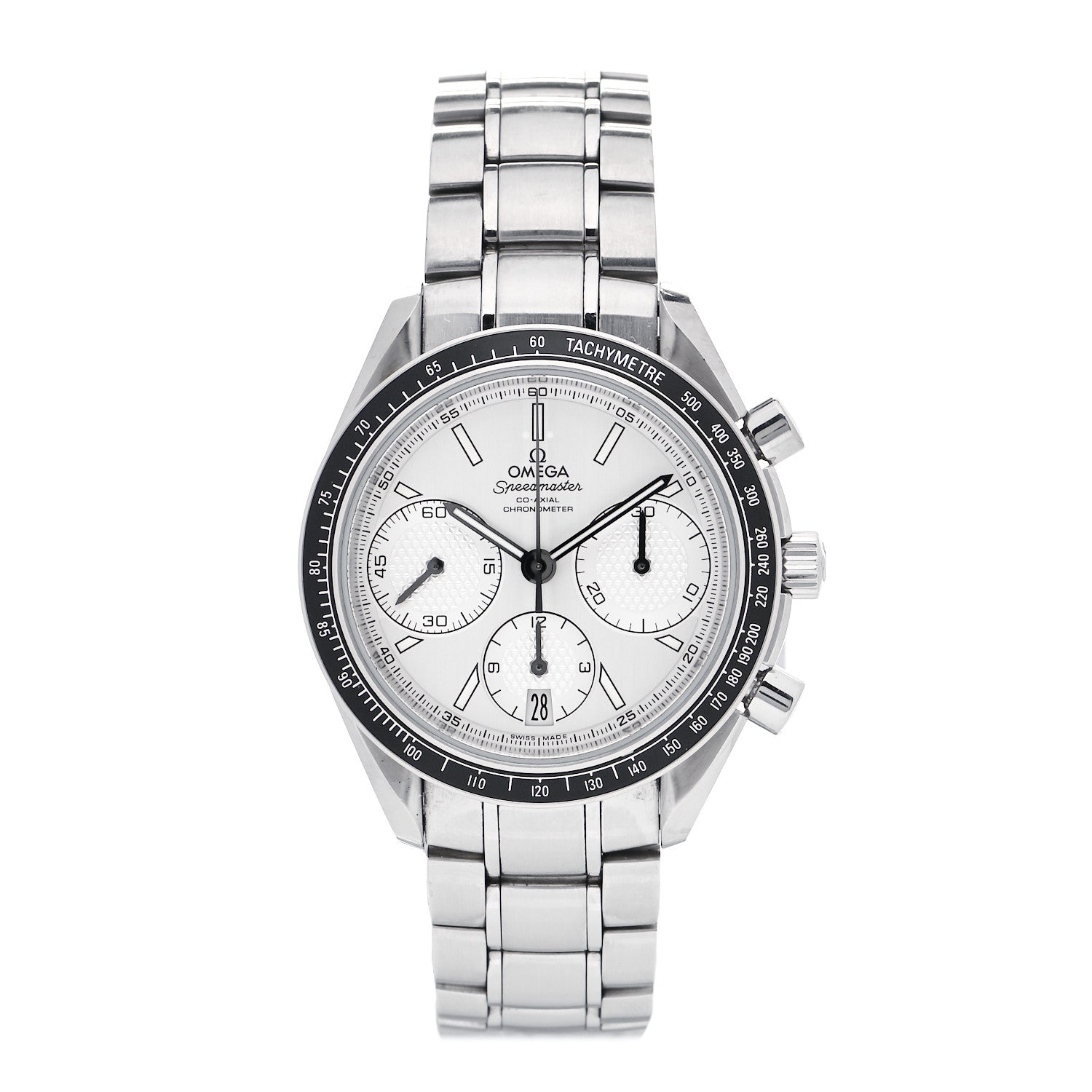 Omega Stainless Steel 40mm Speedmaster Racing Co-Axial Chronograph Automatic Watch White 326.30.40.50.02.001 2 of 16