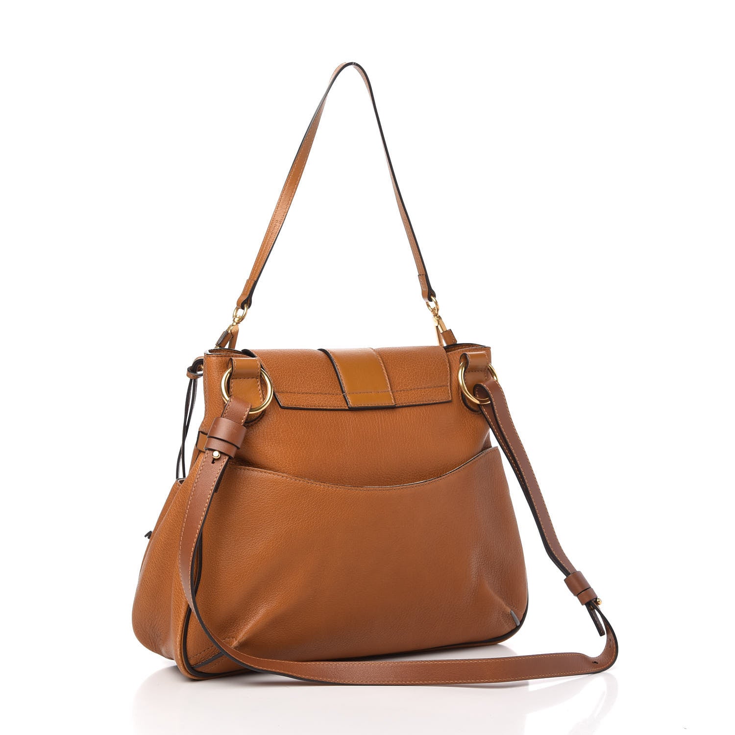Chloe Grained Lambskin Medium Lexa Shoulder Bag Mustard Brown 3 of 10