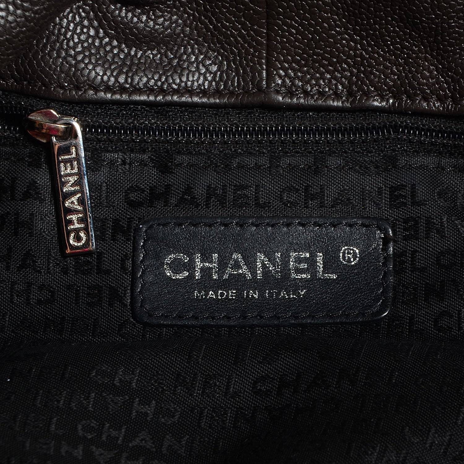 Chanel Distressed Caviar Large Coco Cabas Dark Grey 6 of 8