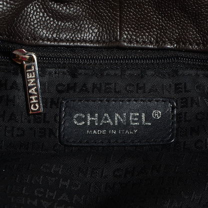 Chanel Distressed Caviar Large Coco Cabas Dark Grey 6 of 8