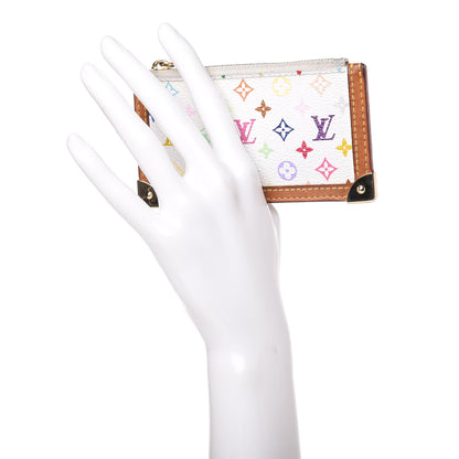 Louis Vuitton Monogram Multicolor Key Pouch White 2 of 9