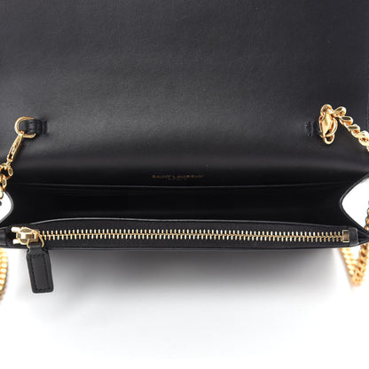 Saint Laurent Smooth Calfskin Classic Monogram Kate Tassel Chain Wallet Black 5 of 10
