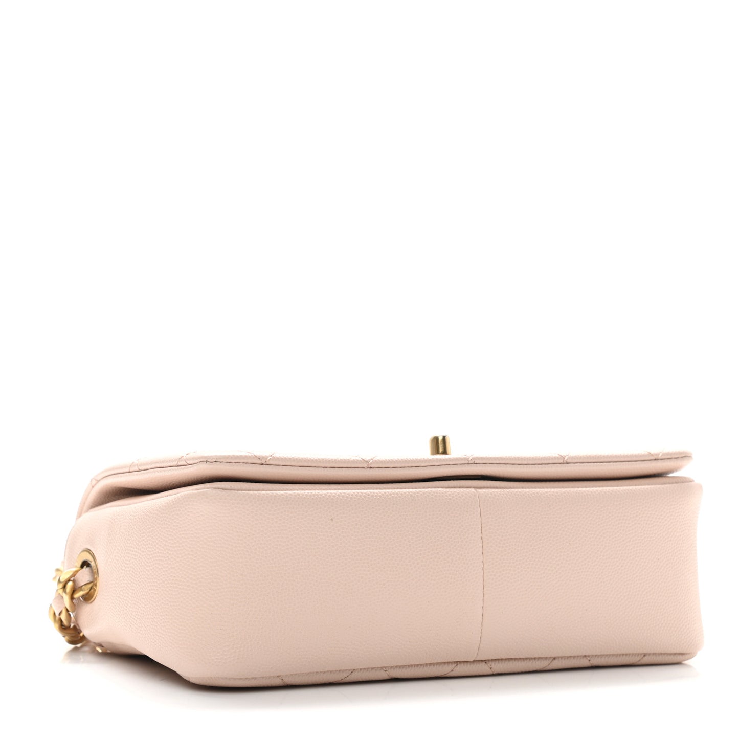 Caviar Quilted Small Fashion Therapy Flap Bag Beige