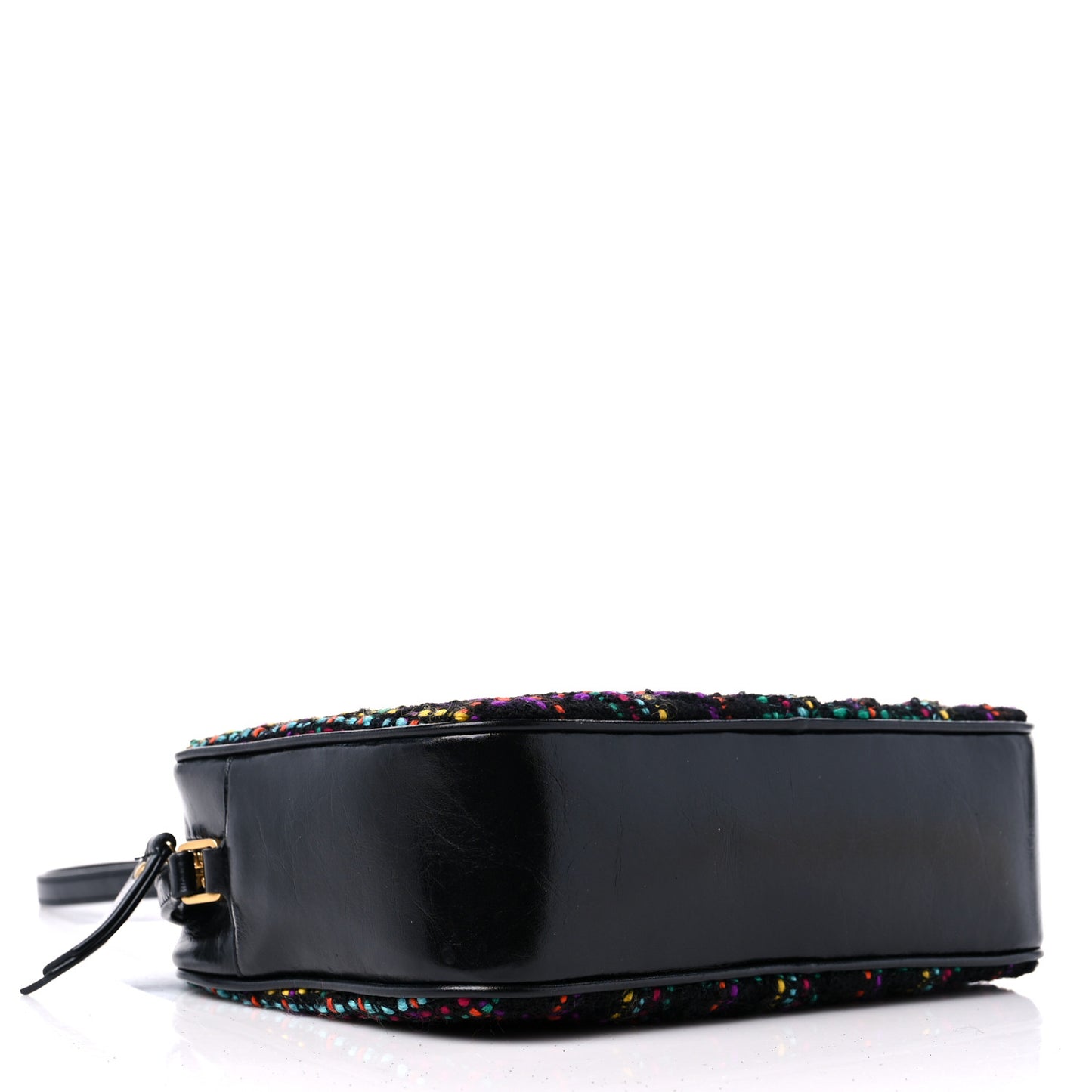 Tweed Calfskin Monogram Lou Camera Bag Black