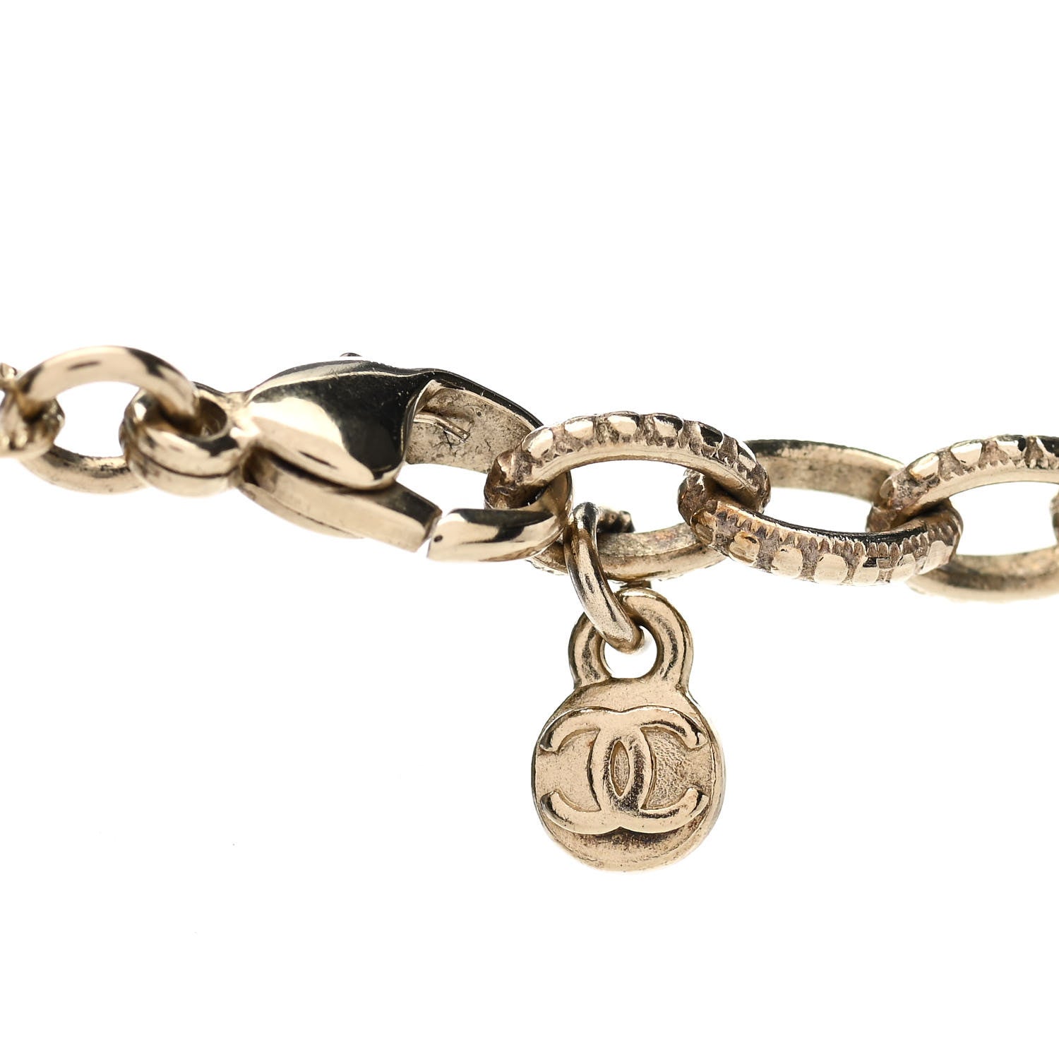 Chanel Enamel Heart Pendant Necklace Gold Red 5 of 6