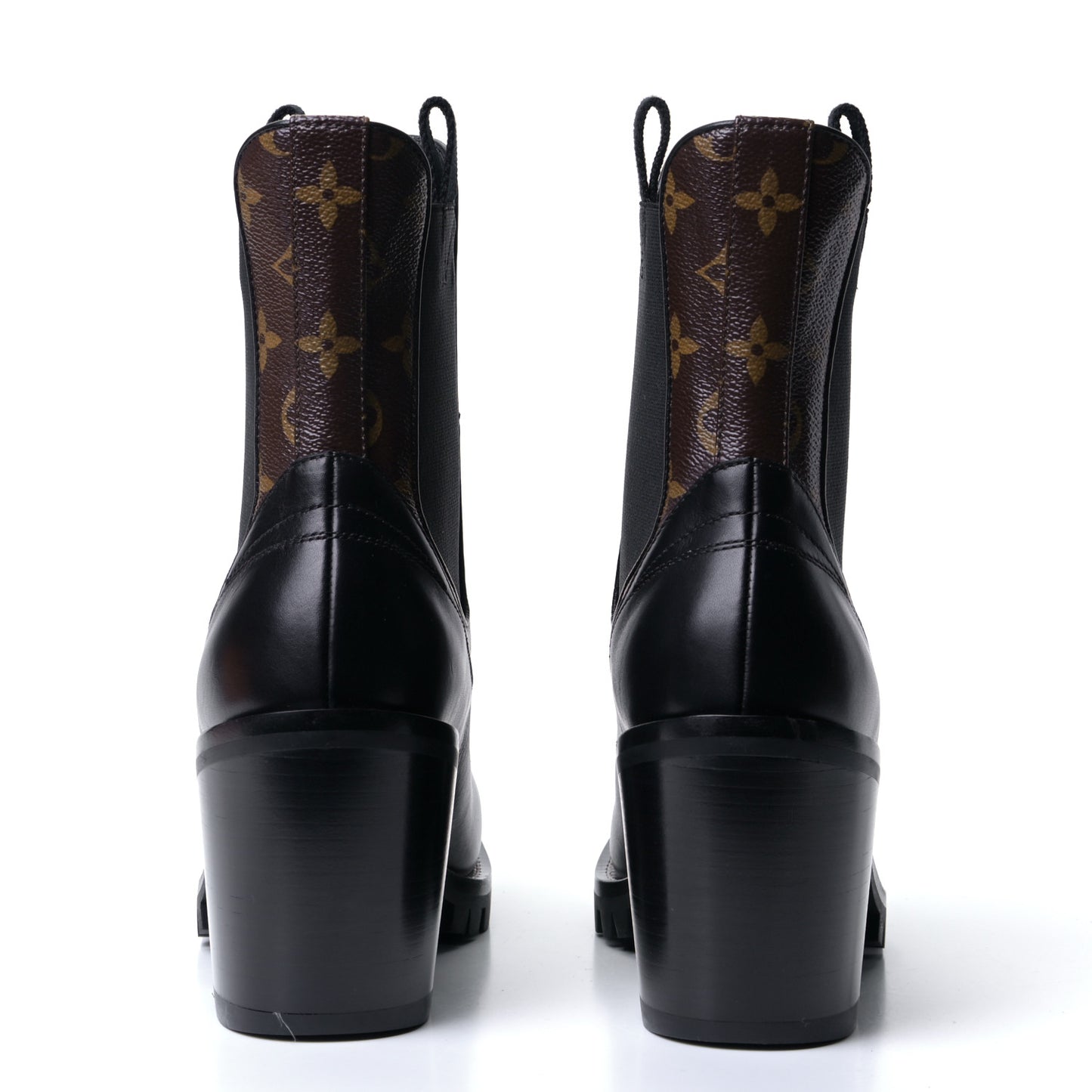 Patent Monogram Limitless Ankle Boots 40 Black