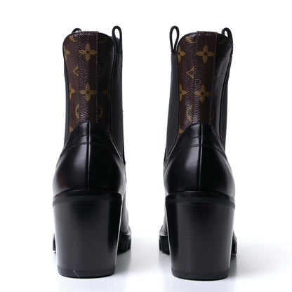 Louis Vuitton Patent Monogram Limitless Ankle Boots 40 Black 9 of 18