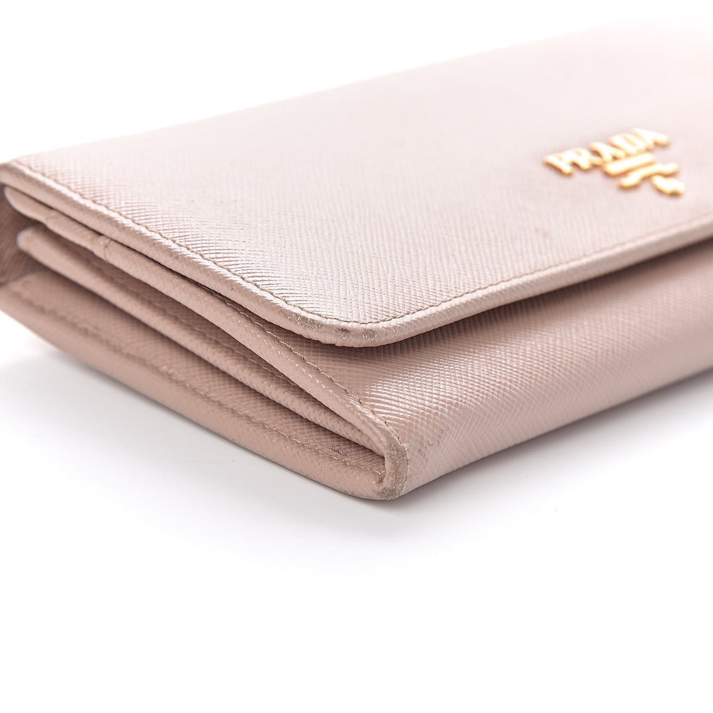 Saffiano Metal Continental Flap Wallet Cammeo