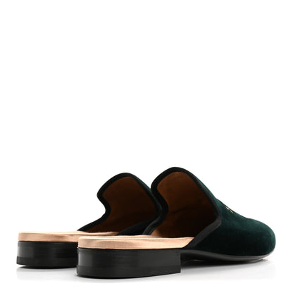 Gucci Velluto Marmara Mens Flying Pigs Mules 9 Verde Black 5 of 9