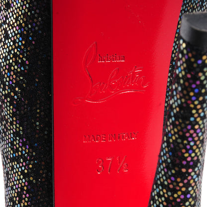 Christian Louboutin Glitter Spotlight Drapesse 160 Pumps 37.5 Blue Khol Black 7 of 9