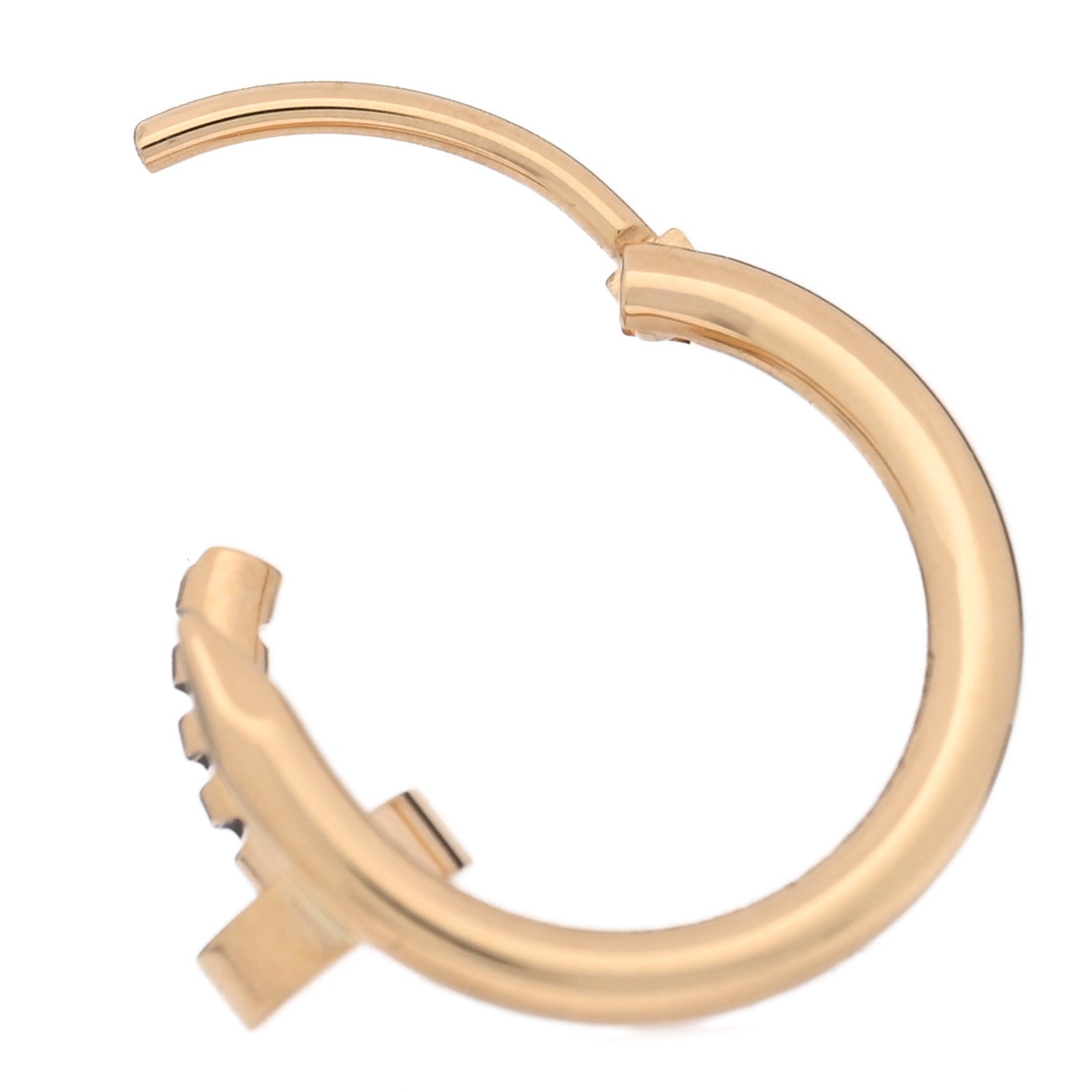 Cartier 18K Yellow Gold Juste Un Clou Single Hoop Earring 3 of 4