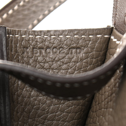 Hermes Taurillon Clemence Halzan 31 GM Etain 7 of 11