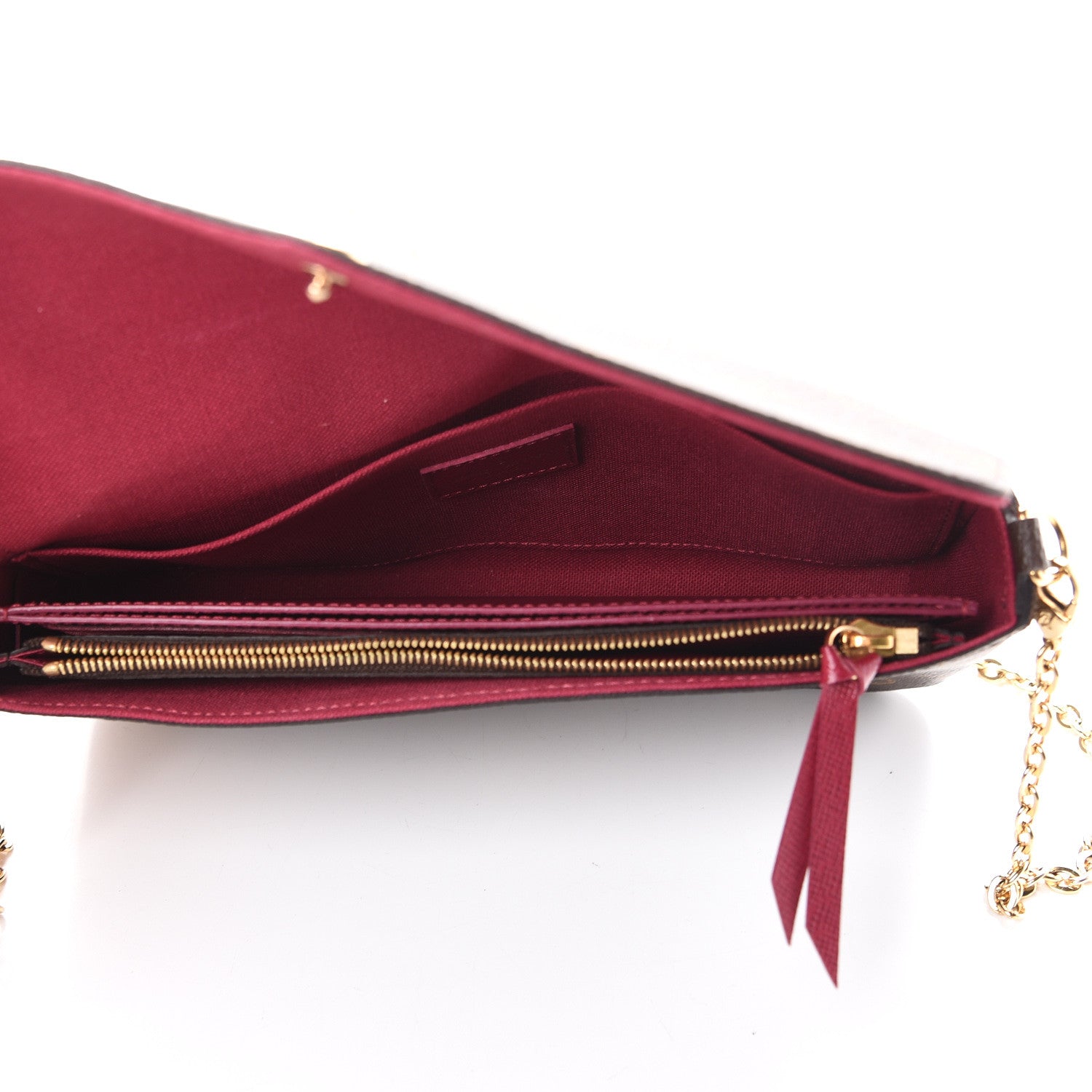 Louis Vuitton Monogram Pochette Felicie Chain Wallet Fuchsia 5 of 13