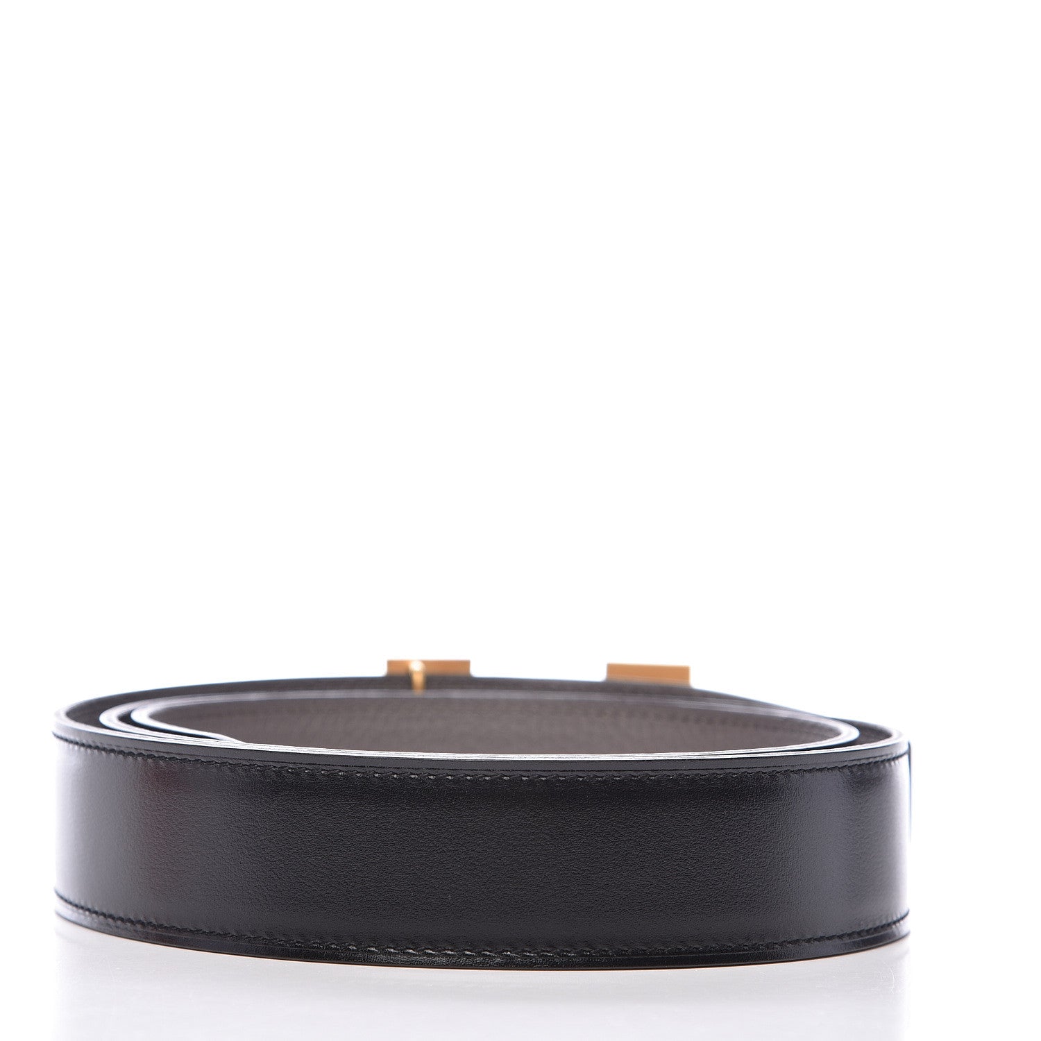 Hermes Box Togo Strie 32mm H Belt 95 Black Etain 3 of 7