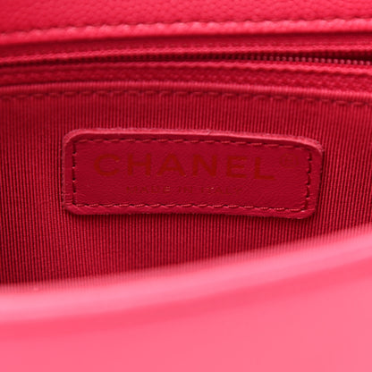 Chanel Caviar Quilted Small Fashion Therapy Flap Bag Dark Pink 6 of 10