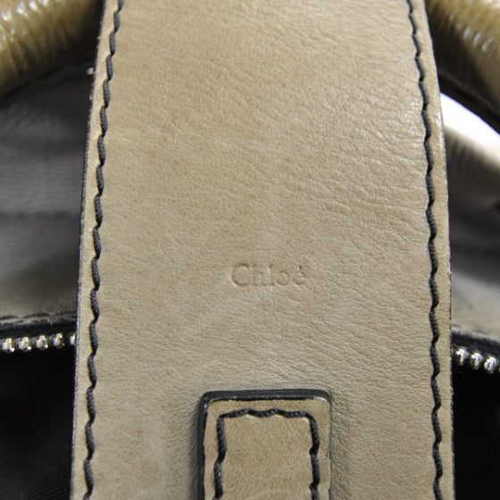 Leather Grande Edith Satchel Mastic