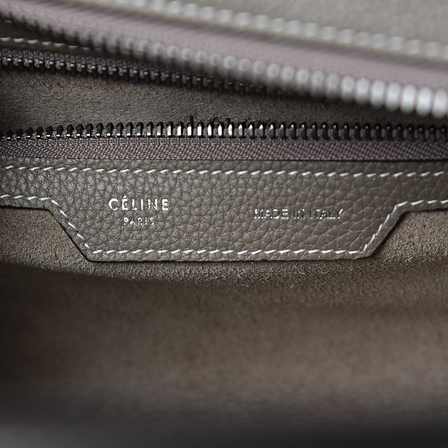Drummed Calfskin Mini Luggage Souris
