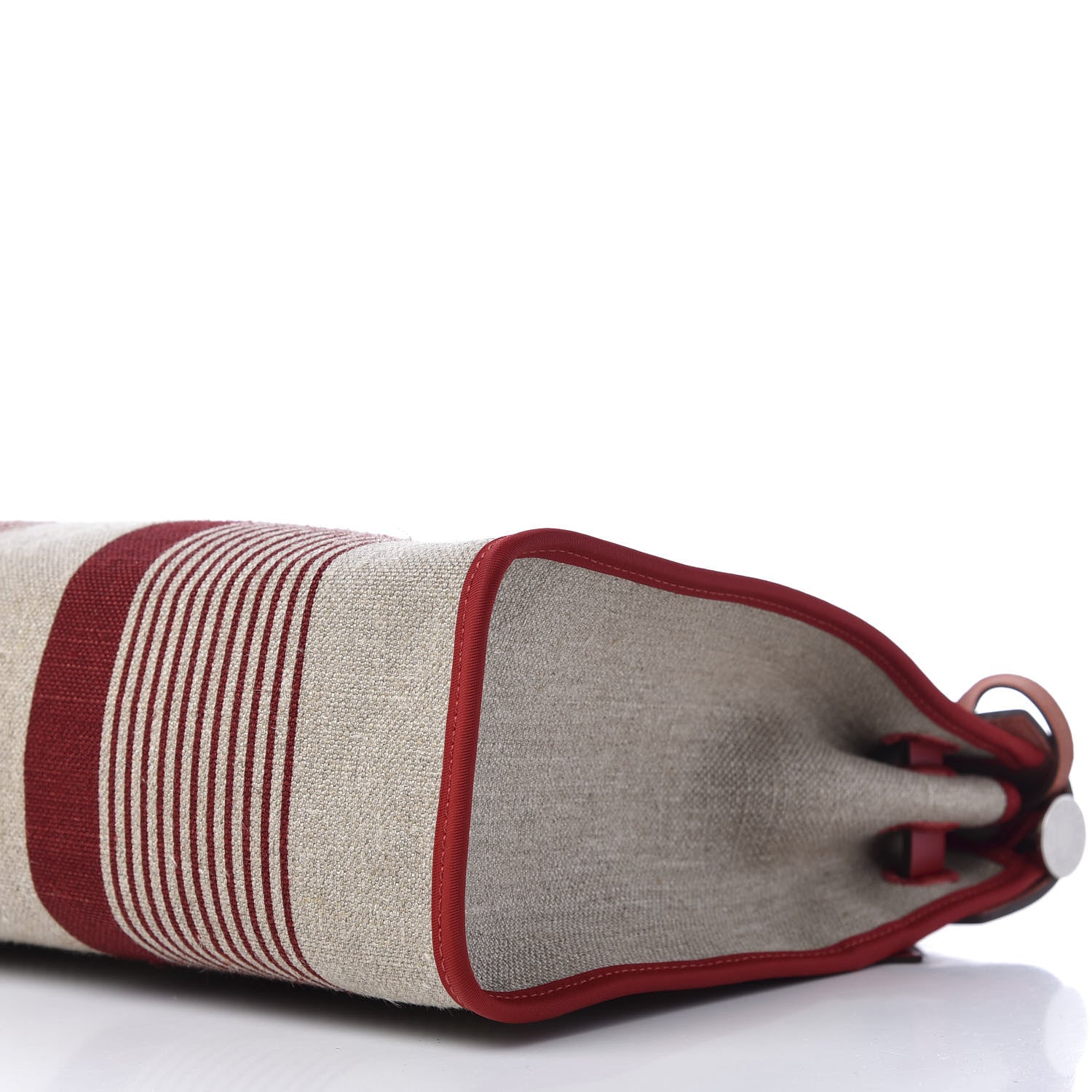 Hermes Vache Hunter Toile H Vibration Herbag Zip 31 PM Bordeaux Ficelle Rouge Piment 8 of 14