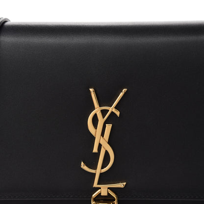 Saint Laurent Smooth Calfskin Classic Monogram Kate Tassel Chain Wallet Black 9 of 10