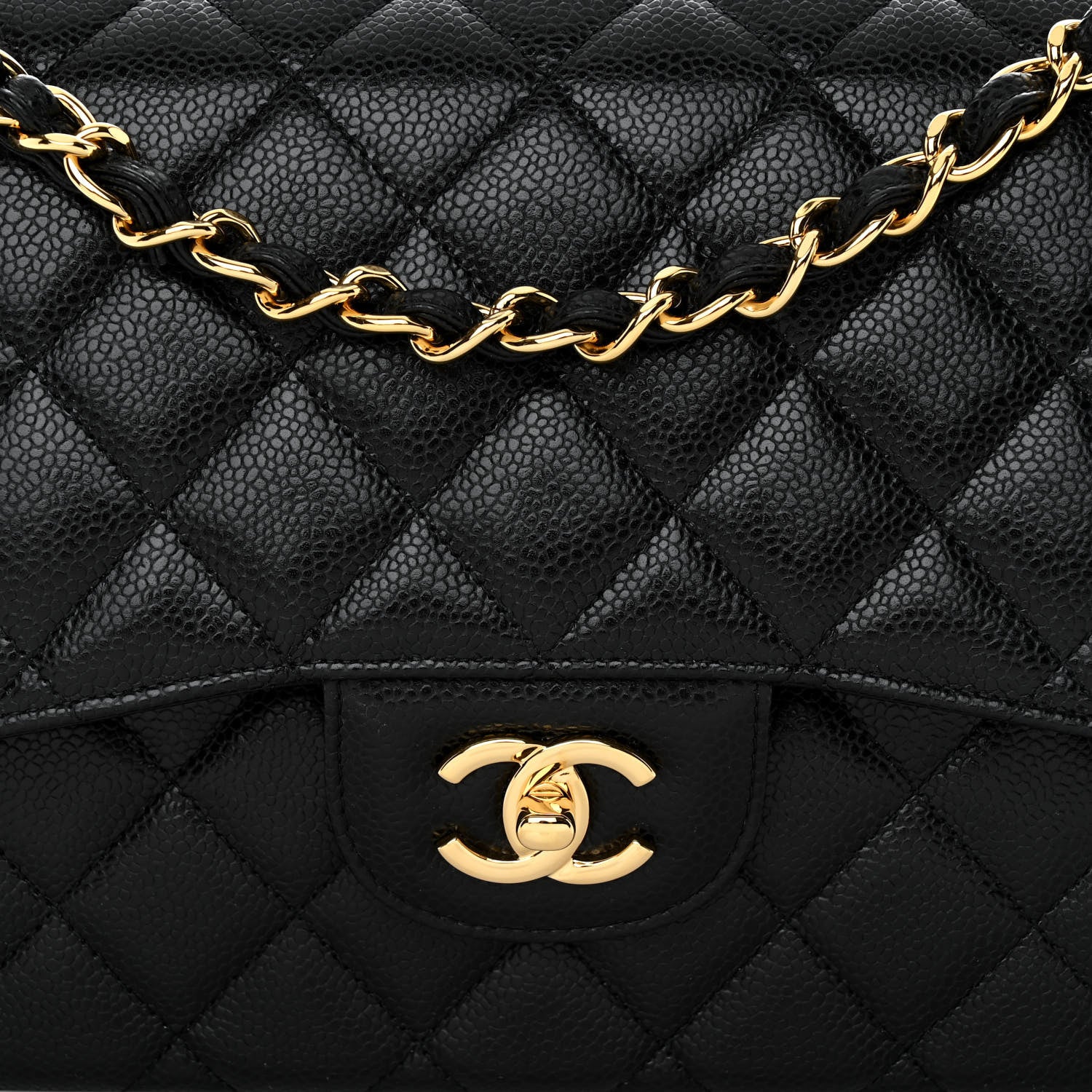 Chanel Caviar Quilted Jumbo Double Flap Black 8 of 11