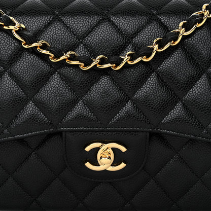Chanel Caviar Quilted Jumbo Double Flap Black 8 of 11
