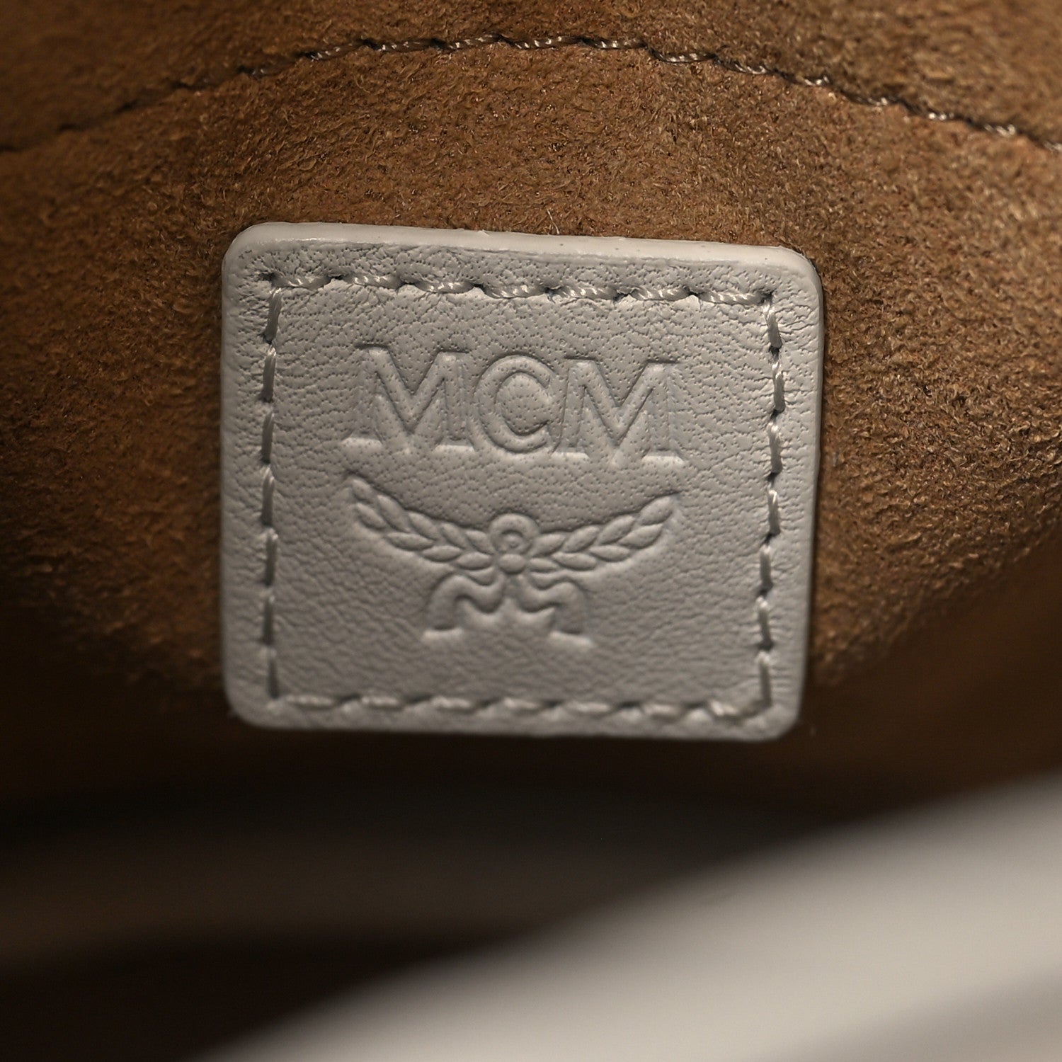 MCM Visetos Aren Mini Chain Backpack White 6 of 9