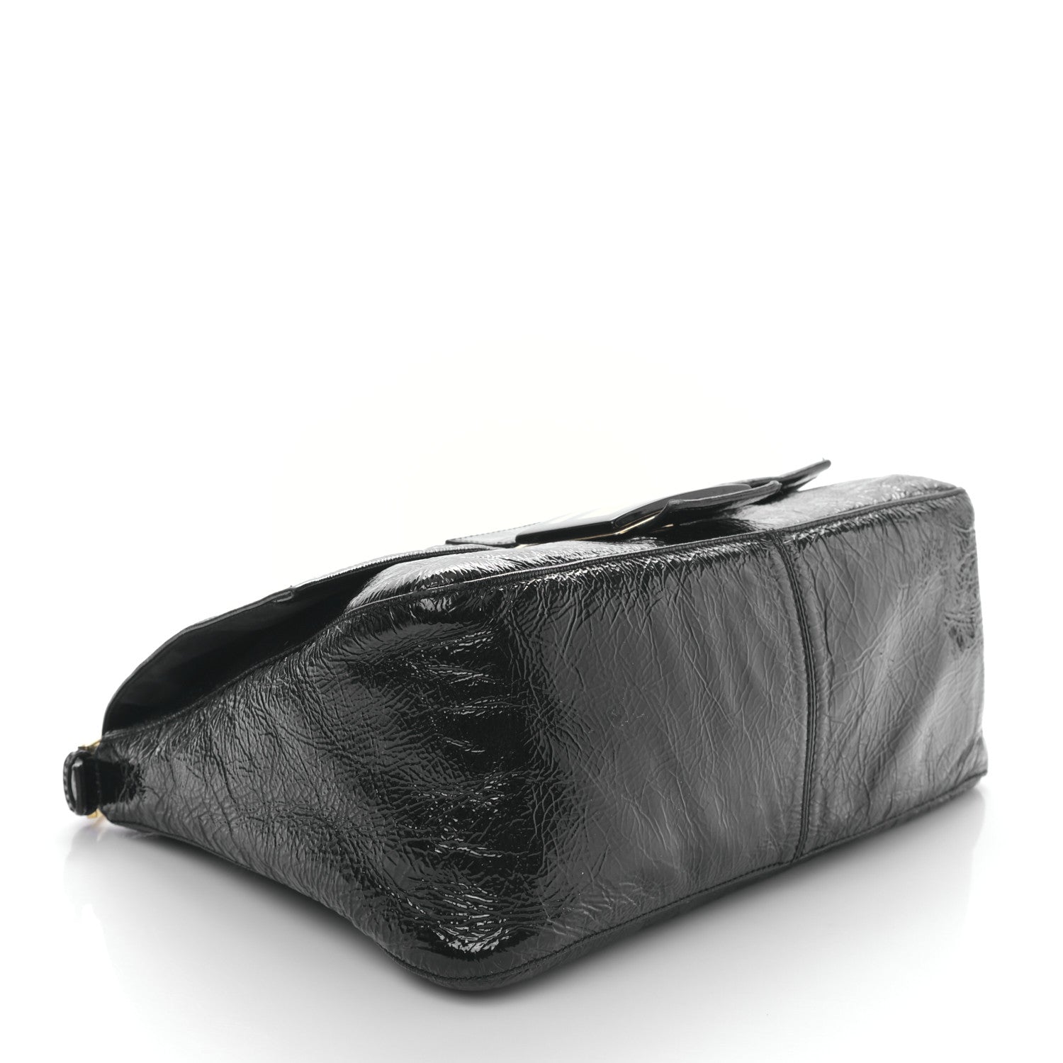Fendi Patent Chamois Big Mama Baguette Black 4 of 9