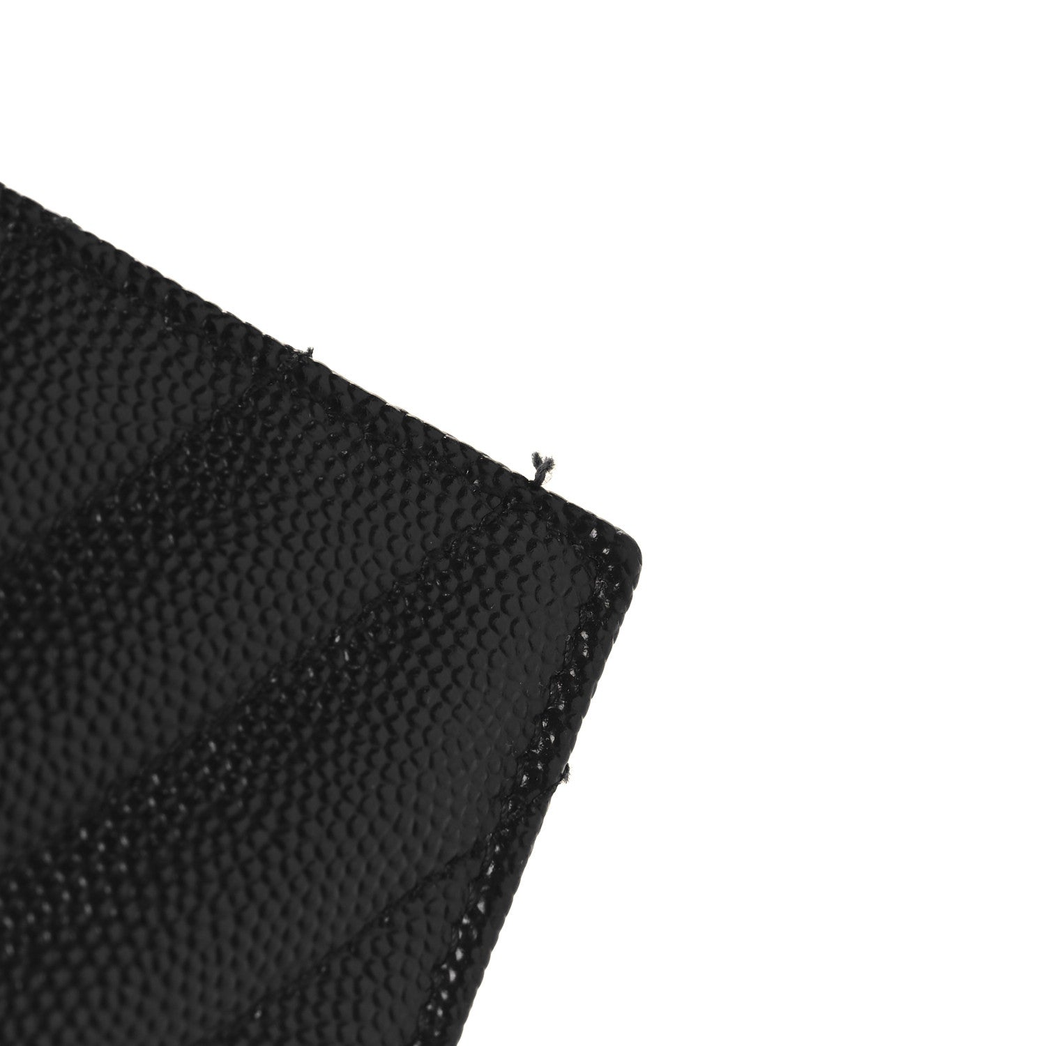 Saint Laurent Grain De Poudre Matelasse Chevron Monogram Envelope Chain Wallet Black 10 of 10