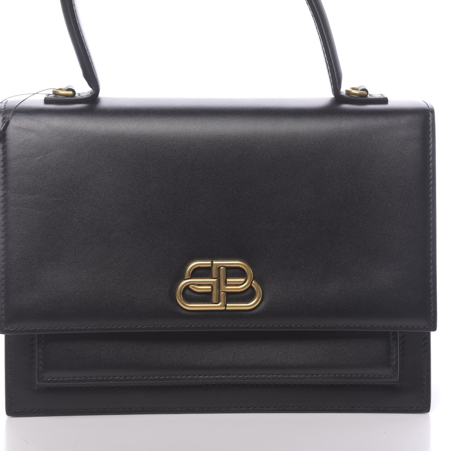 Balenciaga Box Calfskin Medium Sharp Top Handle Bag Black 7 of 9
