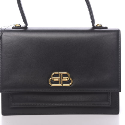 Balenciaga Box Calfskin Medium Sharp Top Handle Bag Black 7 of 9