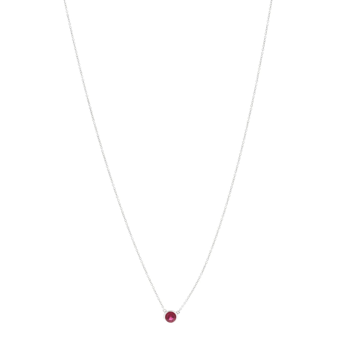 Platinum Ruby Elsa Peretti Color By The Yard Pendant Necklace