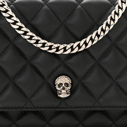 Alexander McQueen Calfskin Quilted Mini Skull Chain Crossbody Bag Black 8 of 10