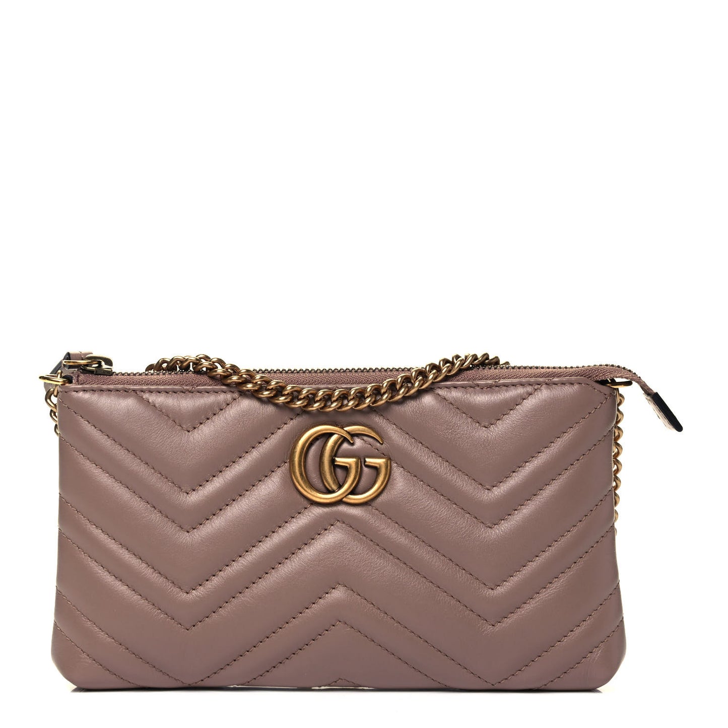 Calfskin Matelasse Mini GG Marmont Chain Bag Porcelain Rose