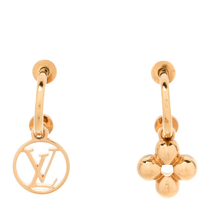 Louis Vuitton Brass Blooming Earrings Gold 1 of 6