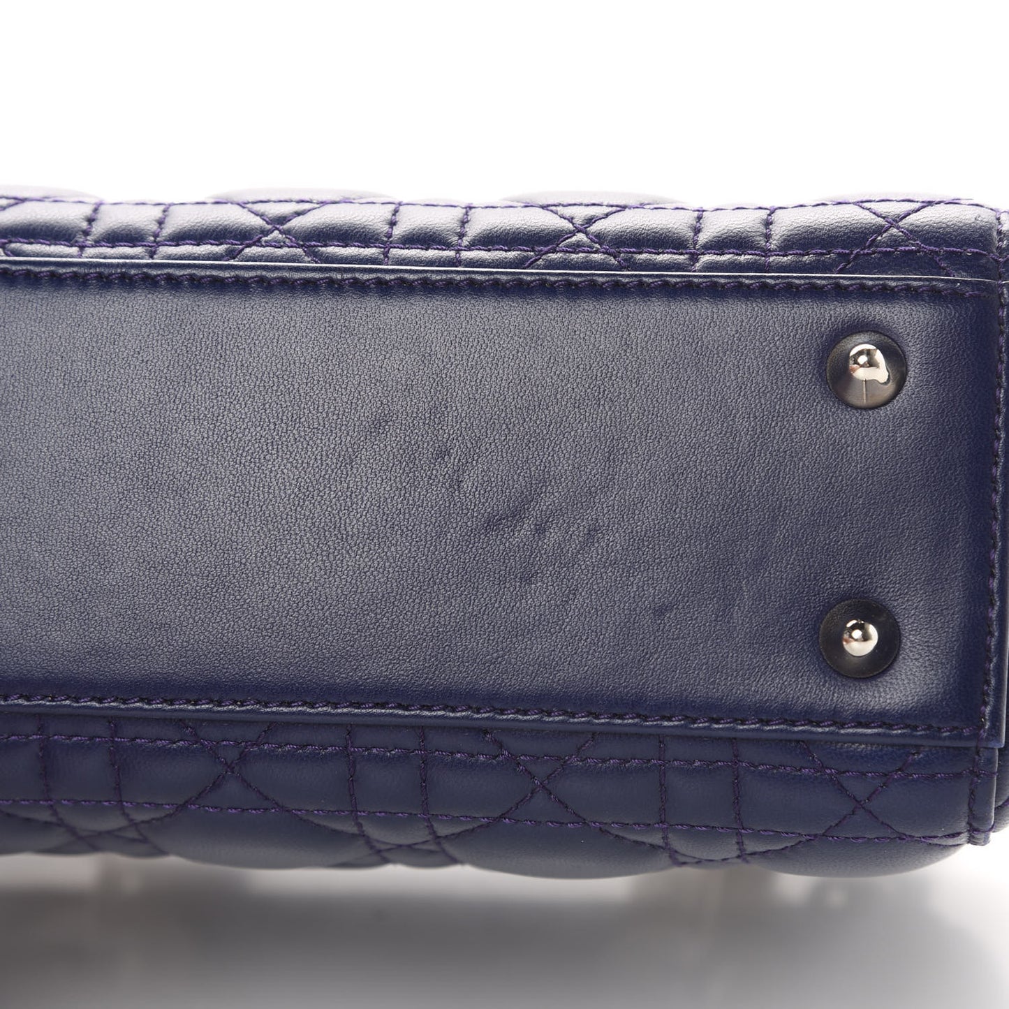 Lambskin Cannage Small Lucky Badges My Lady Dior Navy