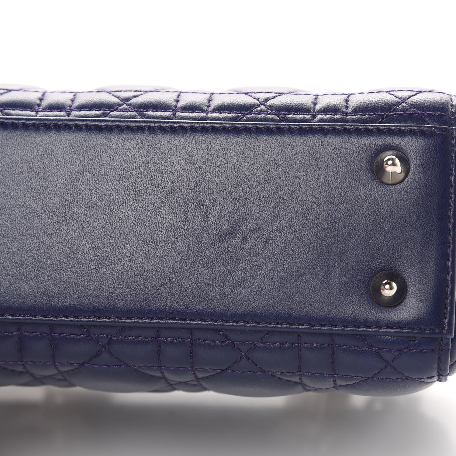 Christian Dior Lambskin Cannage Small Lucky Badges My Lady Dior Navy 11 of 13