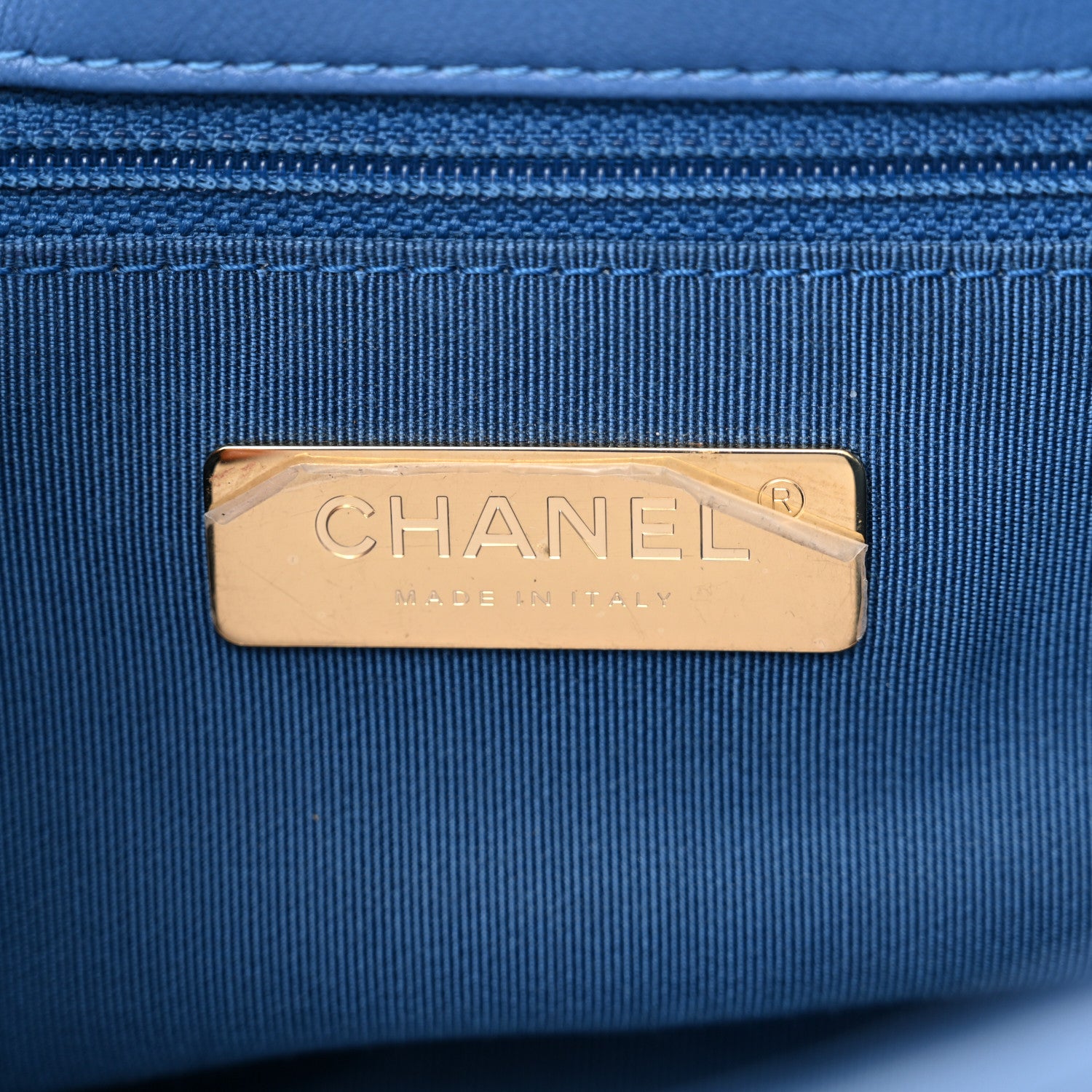 Chanel Lambskin Quilted Medium Chanel 19 Flap Blue 6 of 10