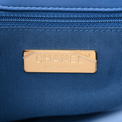 Chanel Lambskin Quilted Medium Chanel 19 Flap Blue 6 of 10