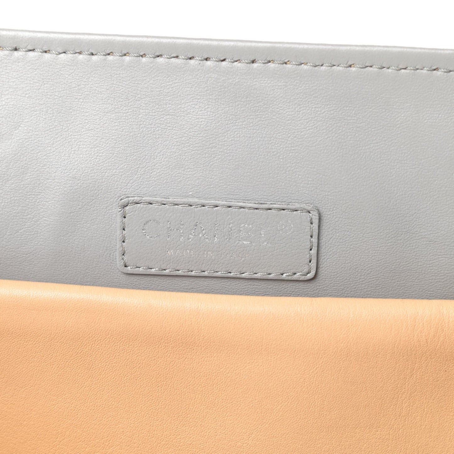 Calfskin Stitched Medium Shopping Tote Beige