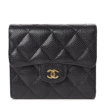 Chanel Caviar Quilted Compact Flap Wallet Black 1 of 8